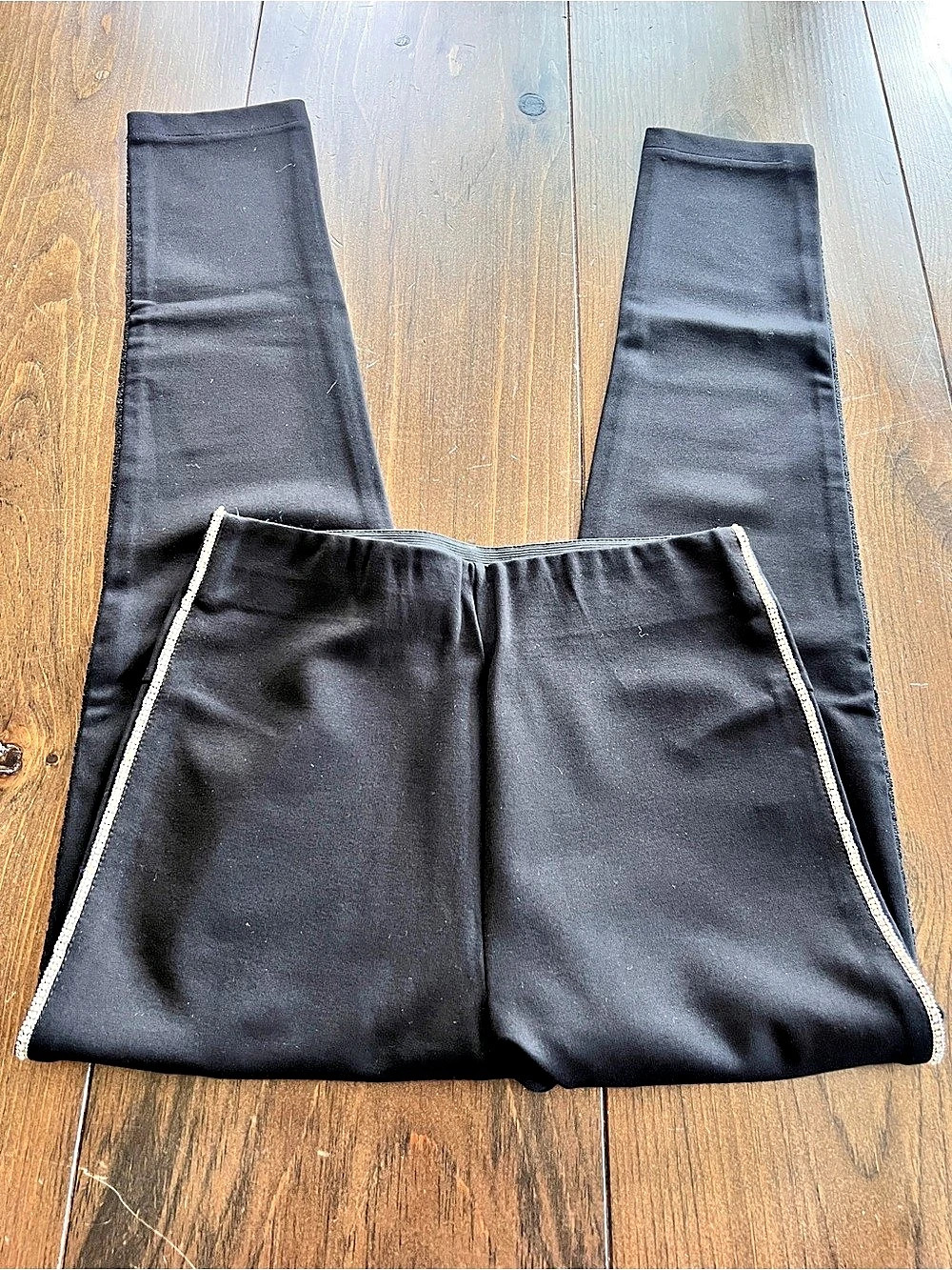 Zara Rhinestone Side-Stripe Leggings-size 4